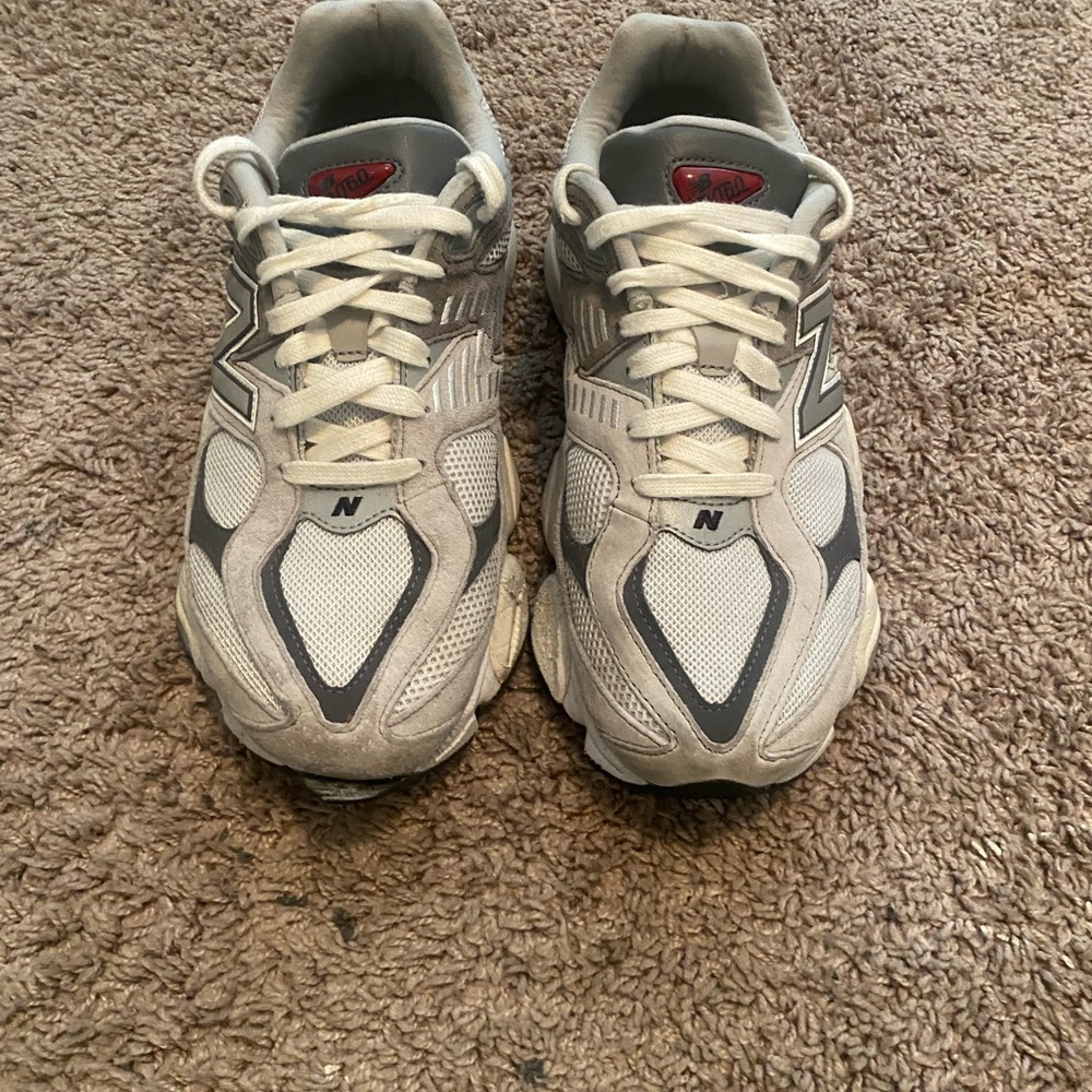 New Balance Gray and White Sneakers